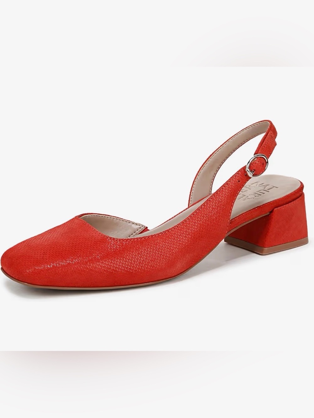 Naturalizer Jayla Red Slingback Block Heel Pump Size 7 NEW